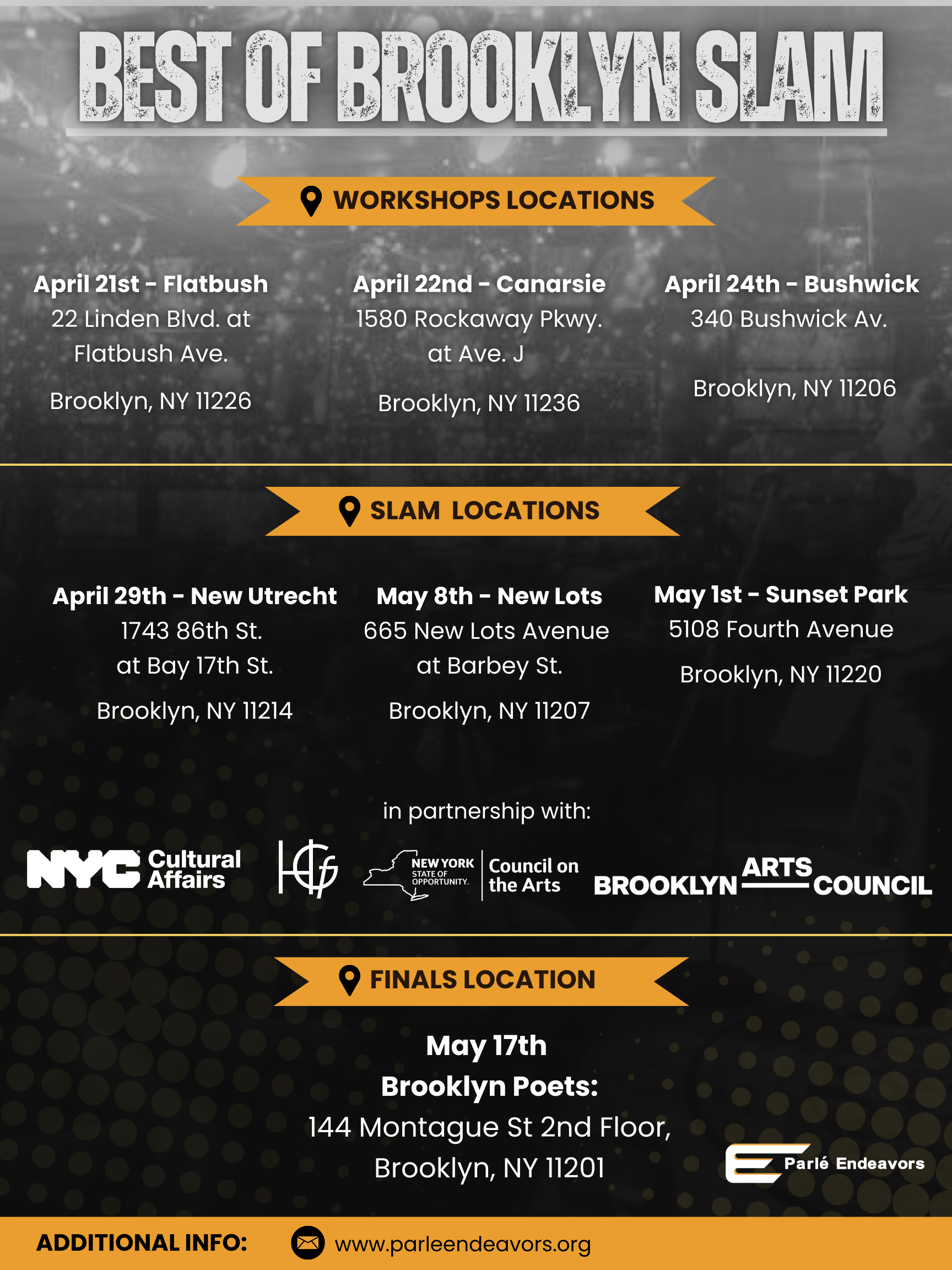 Best of Brooklyn Teen Slam Locations