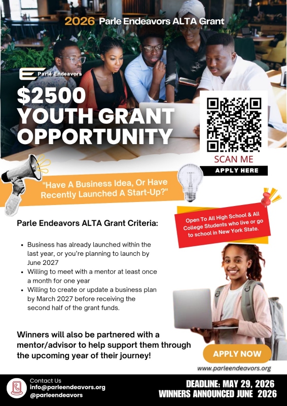 2026 Parle ALTA Grant Application flyer